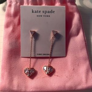 Kate Spade Dangle heart earrings
